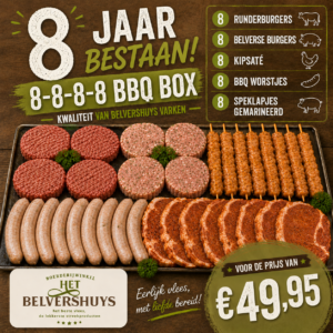 8 jaar Belvershuys 8-8-8-8 BBQ BOX